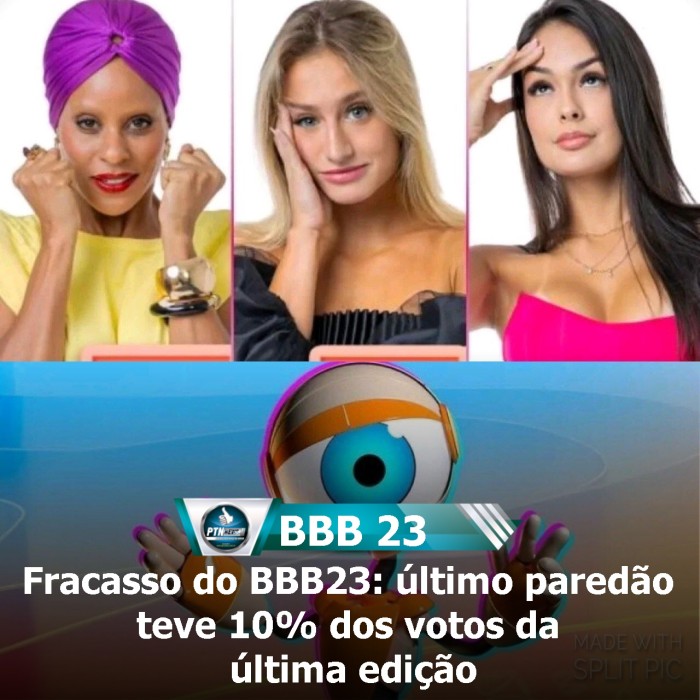 Fracasso do BBB23 último paredão teve 10 dos votos da última edição